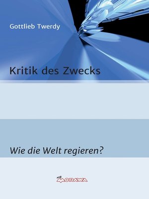 cover image of Kritik des Zwecks